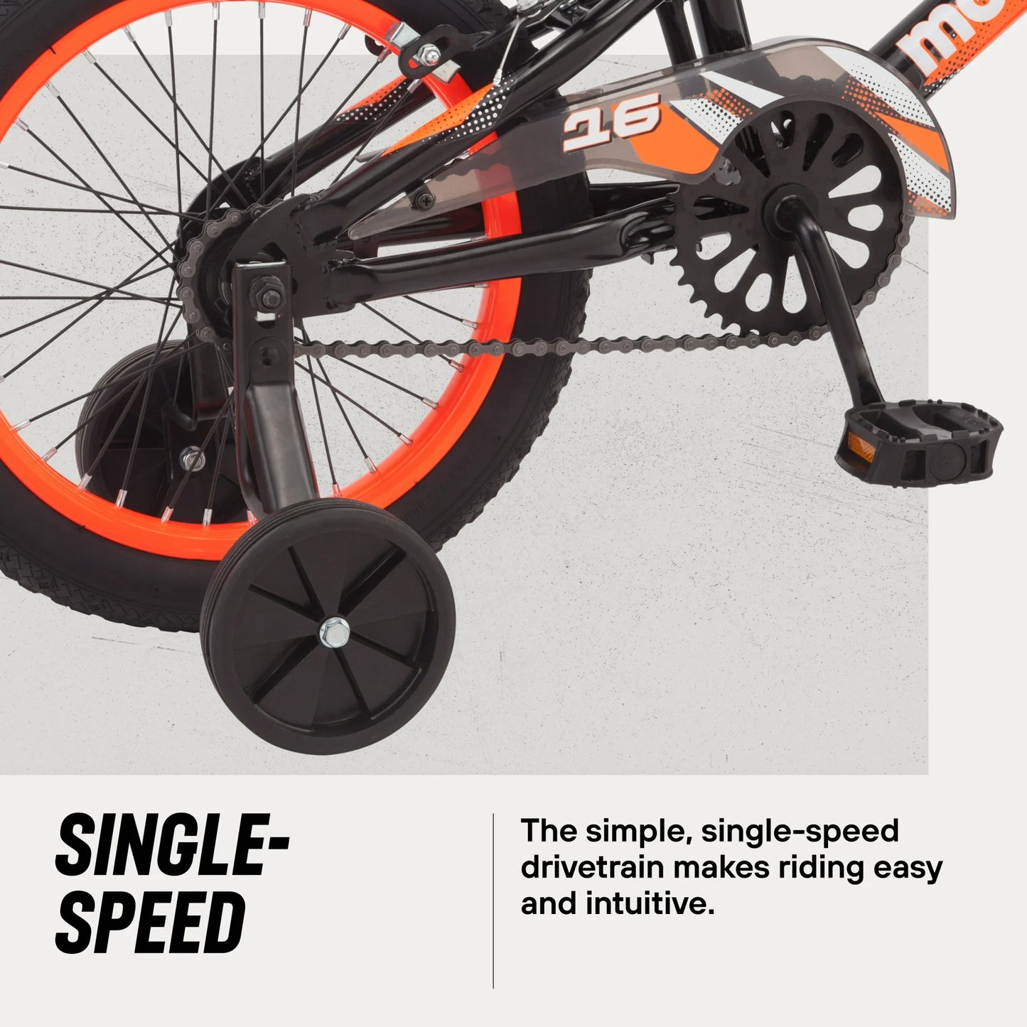 Mongoose Mutant Kids BMX Style Boys Bike, 16-in. Wheels, Kids Ages 3 - 5, Black & Orange